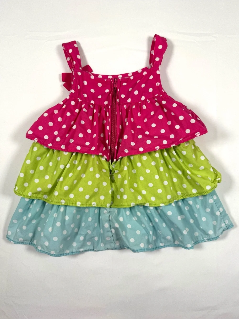 GYMBOREE Girls Ice Cream Sweetie Tiered Polka Dot Dress 4T 2012 Preppy Cottage